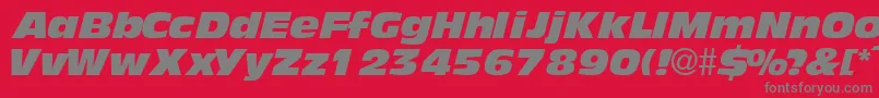 AndyblackdbItalic Font – Gray Fonts on Red Background