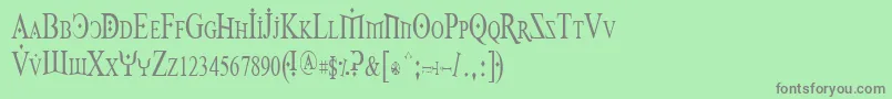 Foy1cnd Font – Gray Fonts on Green Background