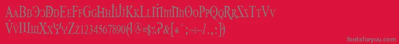 Foy1cnd Font – Gray Fonts on Red Background