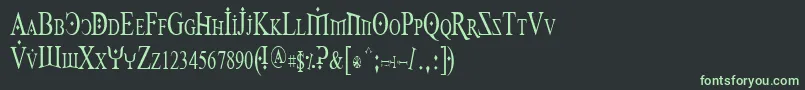 Foy1cnd Font – Green Fonts on Black Background