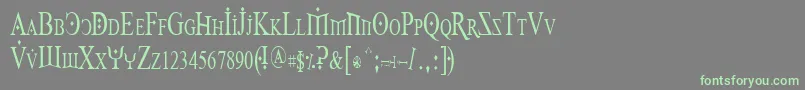 Foy1cnd Font – Green Fonts on Gray Background