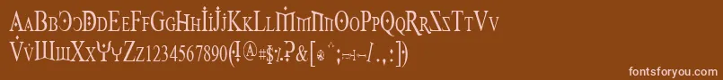 Foy1cnd Font – Pink Fonts on Brown Background