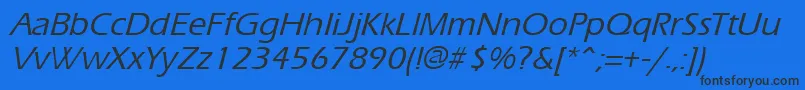 ErgoemildItalic Font – Black Fonts on Blue Background