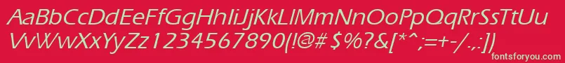 ErgoemildItalic Font – Green Fonts on Red Background