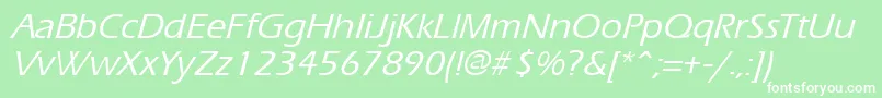 ErgoemildItalic Font – White Fonts on Green Background