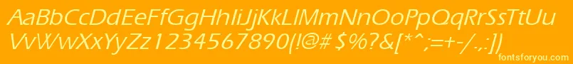 ErgoemildItalic Font – Yellow Fonts on Orange Background