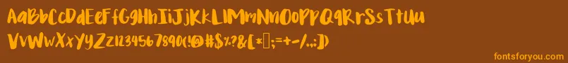 Mixyonder Font – Orange Fonts on Brown Background