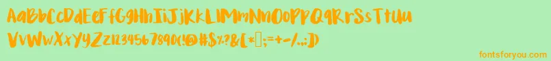 Mixyonder Font – Orange Fonts on Green Background