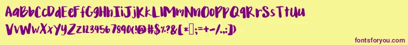 Mixyonder Font – Purple Fonts on Yellow Background