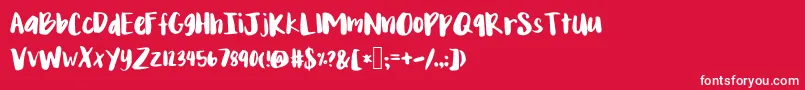 Mixyonder Font – White Fonts on Red Background