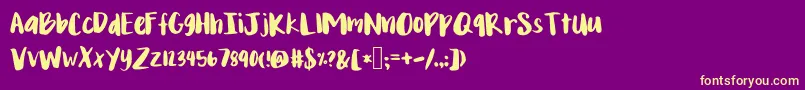 Mixyonder Font – Yellow Fonts on Purple Background