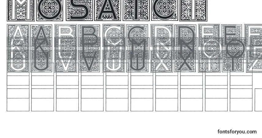 Шрифт MosaicI – алфавит, цифры, специальные символы