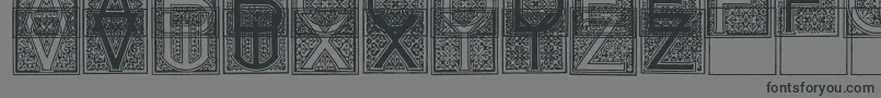 MosaicI-Schriftart – Schwarze Schriften auf grauem Hintergrund