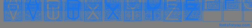 MosaicI-fontti – siniset fontit harmaalla taustalla
