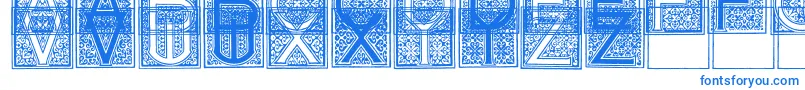 MosaicI-Schriftart – Blaue Schriften