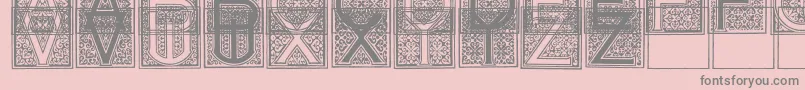 MosaicI Font – Gray Fonts on Pink Background