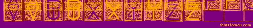 MosaicI Font – Orange Fonts on Purple Background
