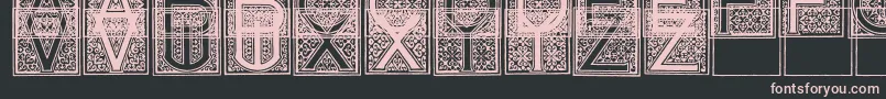 フォントMosaicI – 黒い背景にピンクのフォント