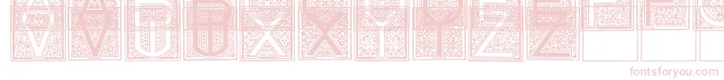 Czcionka MosaicI – różowe czcionki na białym tle