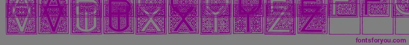 MosaicI Font – Purple Fonts on Gray Background