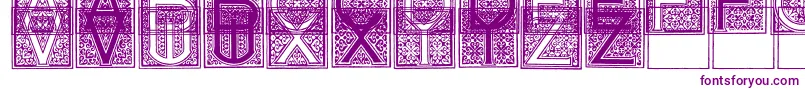 Czcionka MosaicI – fioletowe czcionki