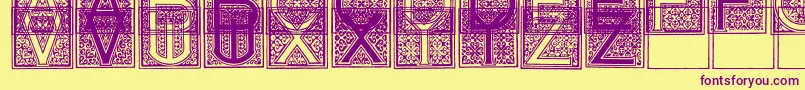 Шрифт MosaicI – фиолетовые шрифты на жёлтом фоне