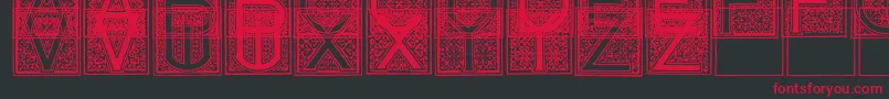 MosaicI Font – Red Fonts on Black Background