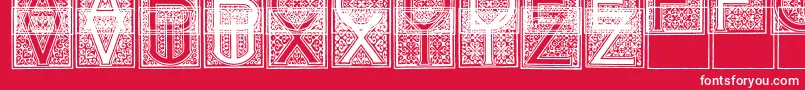 MosaicI Font – White Fonts on Red Background
