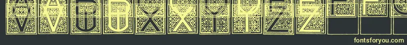 Шрифт MosaicI – жёлтые шрифты на чёрном фоне
