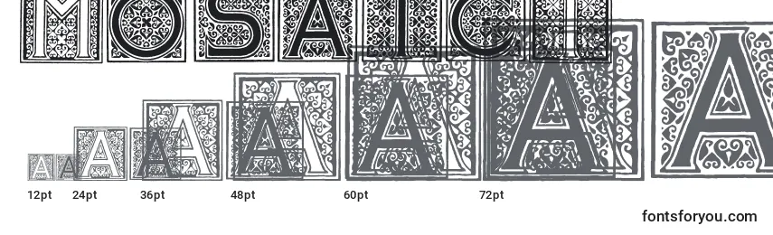Размеры шрифта MosaicI