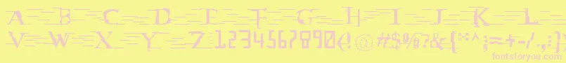 Miltown Font – Pink Fonts on Yellow Background