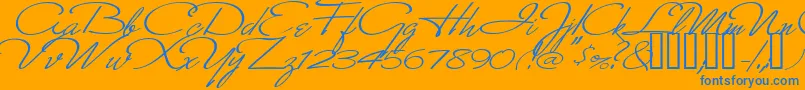 More about MonikaItalic Font MonikaItalic Font – Blue Fonts on Orange Background