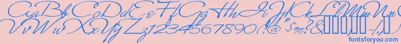 fuente MonikaItalic – Fuentes Azules Sobre Fondo Rosa