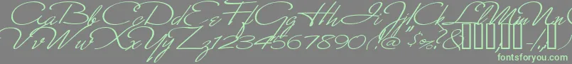 Шрифт MonikaItalic – зелёные шрифты на сером фоне