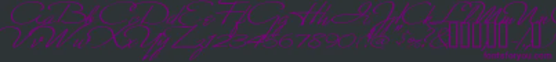 MonikaItalic Font – Purple Fonts on Black Background