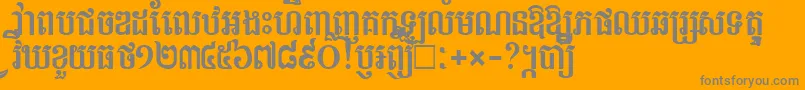 TapromNew Font – Gray Fonts on Orange Background