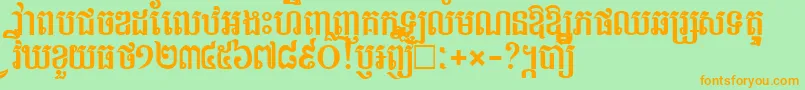 TapromNew Font – Orange Fonts on Green Background