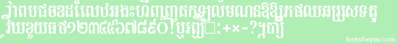 TapromNew Font – White Fonts on Green Background