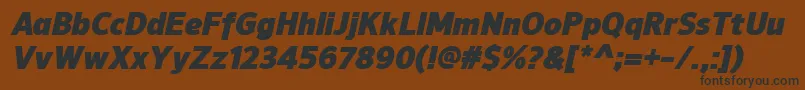 NuorderBlackitalic Font – Black Fonts on Brown Background