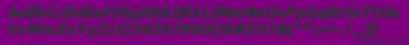 NuorderBlackitalic Font – Black Fonts on Purple Background