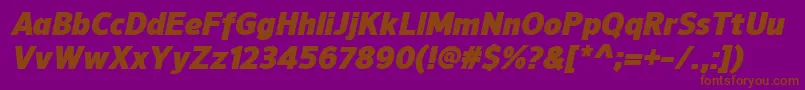 NuorderBlackitalic Font – Brown Fonts on Purple Background
