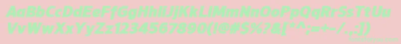 NuorderBlackitalic Font – Green Fonts on Pink Background