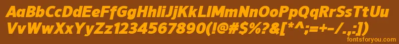 NuorderBlackitalic Font – Orange Fonts on Brown Background