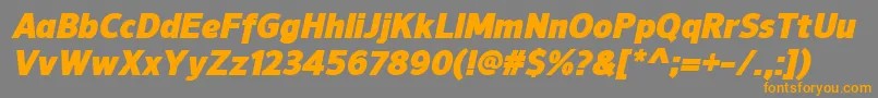 NuorderBlackitalic Font – Orange Fonts on Gray Background