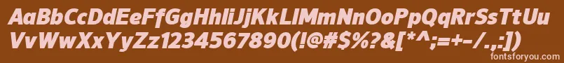 NuorderBlackitalic Font – Pink Fonts on Brown Background