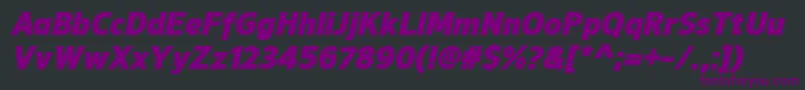 NuorderBlackitalic Font – Purple Fonts on Black Background