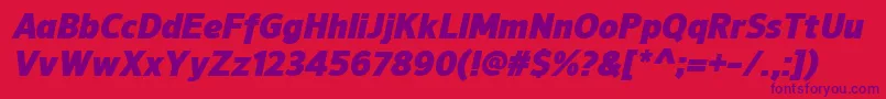 NuorderBlackitalic Font – Purple Fonts on Red Background