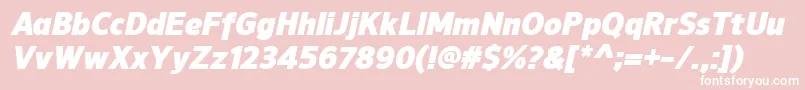 NuorderBlackitalic Font – White Fonts on Pink Background