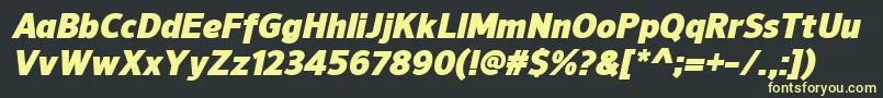 NuorderBlackitalic Font – Yellow Fonts on Black Background