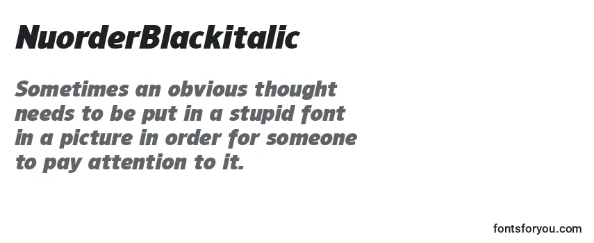 NuorderBlackitalic-fontti